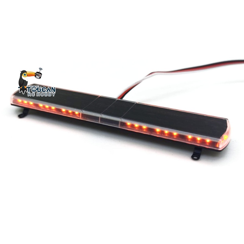 Warning Light Bar Lights for 1/14 RC Tractor Truck Remote Controlled Dump Car Construction Vehicle Hobby Models DIY Parts Orange