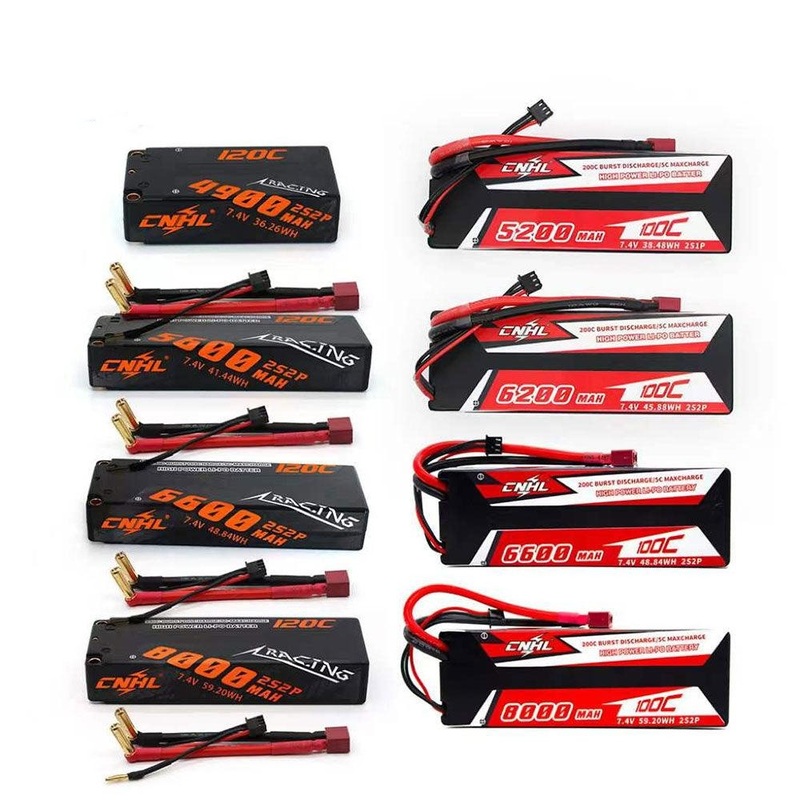 CNHL 2S 3S 4S 7.4V 11.1V 14.8V Lipo Battery for FPV Drone – 5200mAh 5600mAh 6200mAh 6600mAh 7600mAh 8000mAh 100C 120C With T Deans For Car 2S 4900mah 120C T