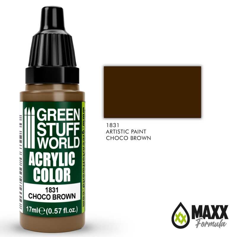 GREEN STUFF WORLD Acrylic Color – Choco Brown 17ml