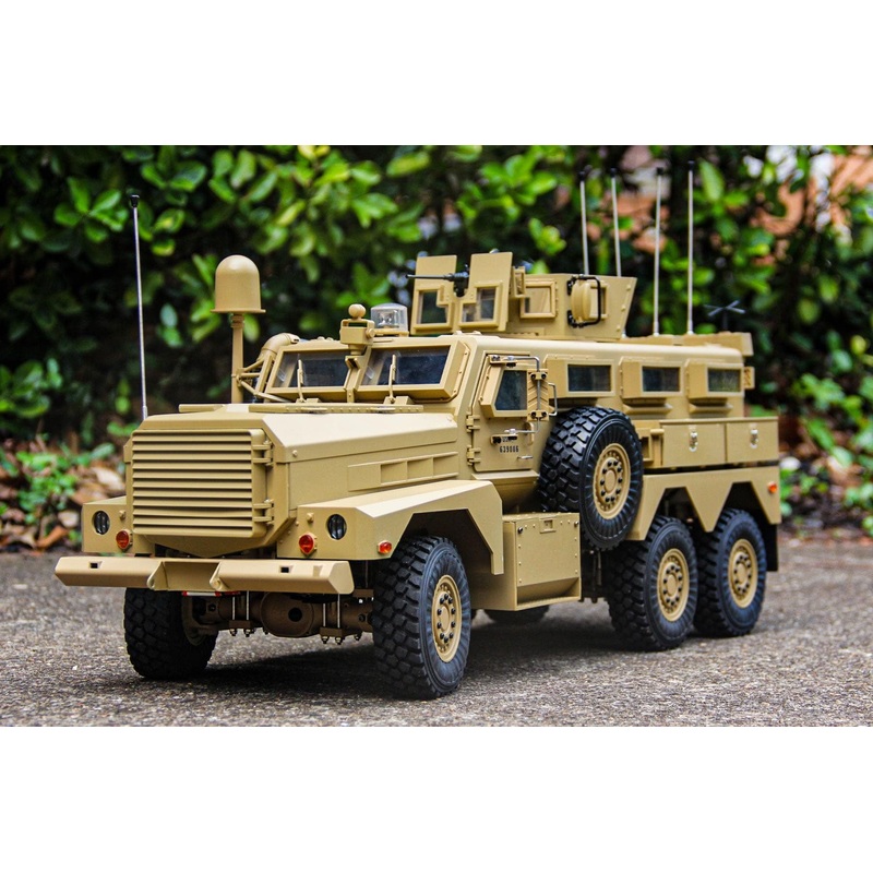 Heng Guan US Military MRAP Tan 1/12 Scale 6×6 Armored Tactical Vehicle – RTR – (OPEN BOX)