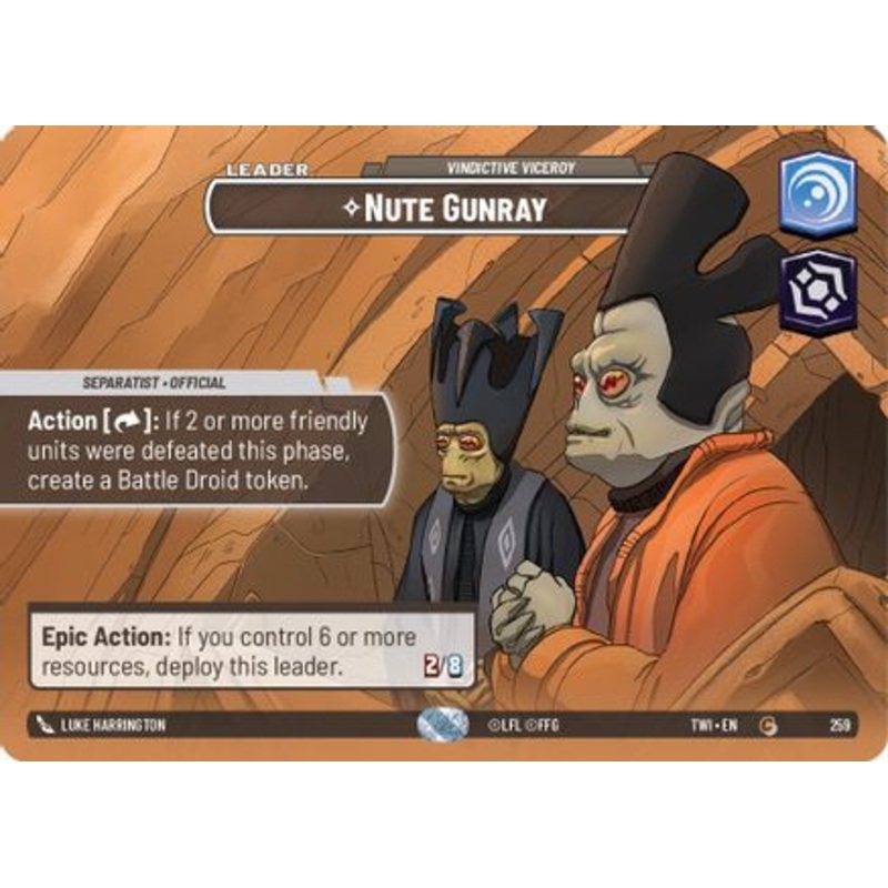 Nute Gunray – Vindictive Viceroy (Showcase) (259) – Twilight of the Republic Foil