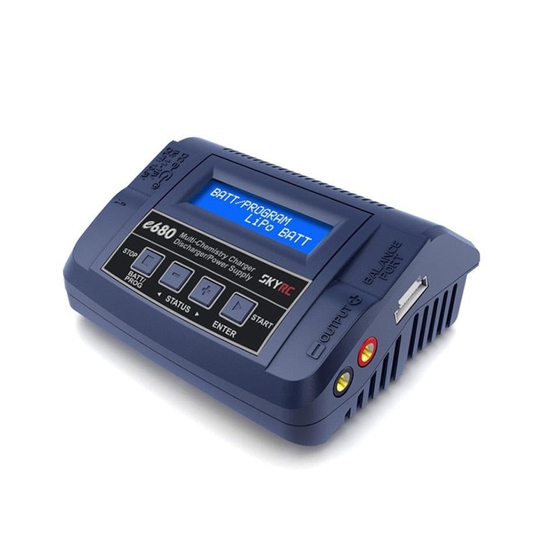 SKYRC e680 – 80W AC/DC Balance Charger Discharger 13.8V DC Power Supply for LiPo Li-ion LiFe NiCd NiMH PB LiHV / DJI Mavic Drone Battery Charger