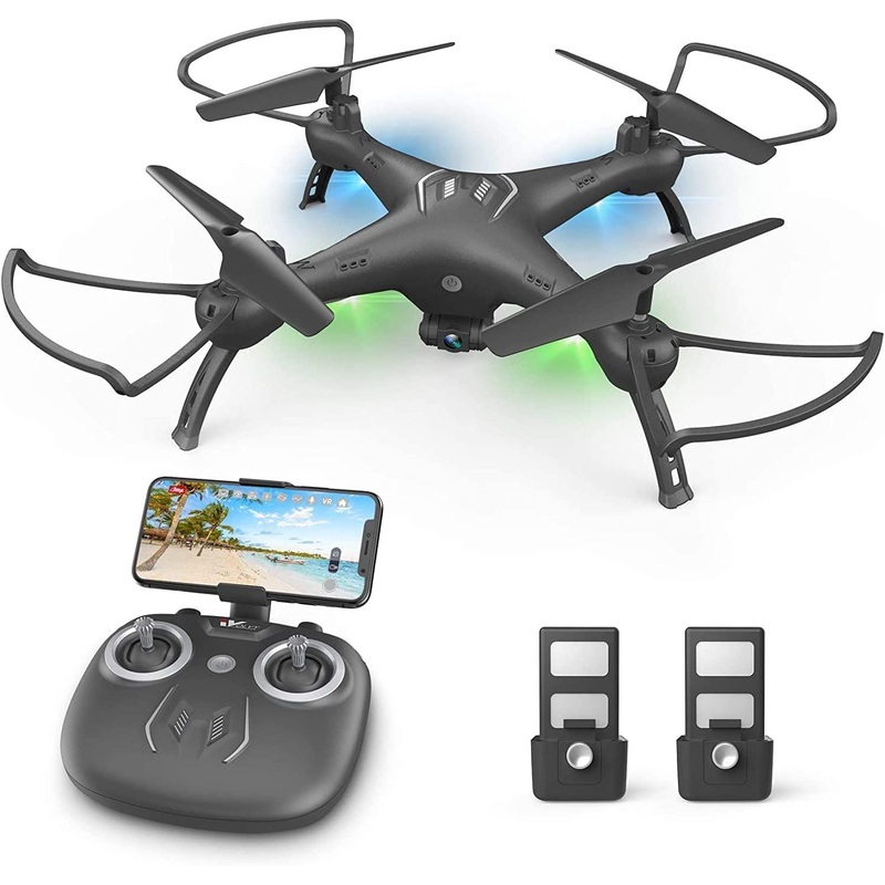 ATTOP W10 Drone – 1080P HD Drones for Adults, 120 Wide-Angle Kids Drone, Safe Design & Easy to Control with Remote/APP/Voice, 18 Mins Flight Time Black