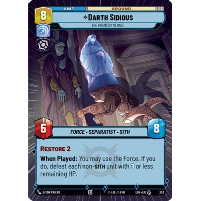 Darth Sidious – The Phantom Menace (Hyperspace) (303) – Legends of the Force Near Mint