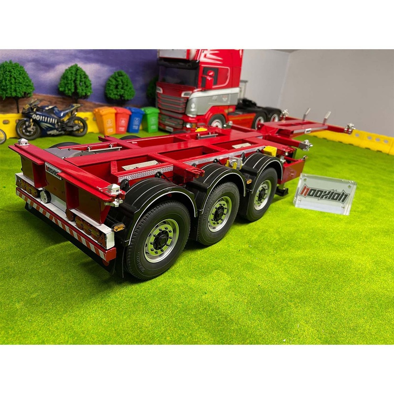 FuryBear Frame Trailer 3 Axles Stretchable for 1/14 RC Tractor Truck Radio Controlled DIY Car Hobby Models Servo