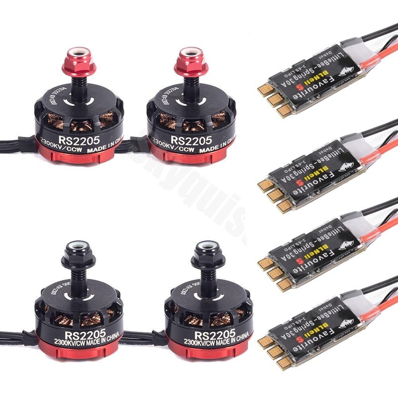 RS2205 2205 2300KV CW CCW Brushless Motor With LittleBee 20A/30A BLHeli_S ESC for FPV RC QAV250 X210 Racing Drone Multicopter RS 2205 CW 1PCS