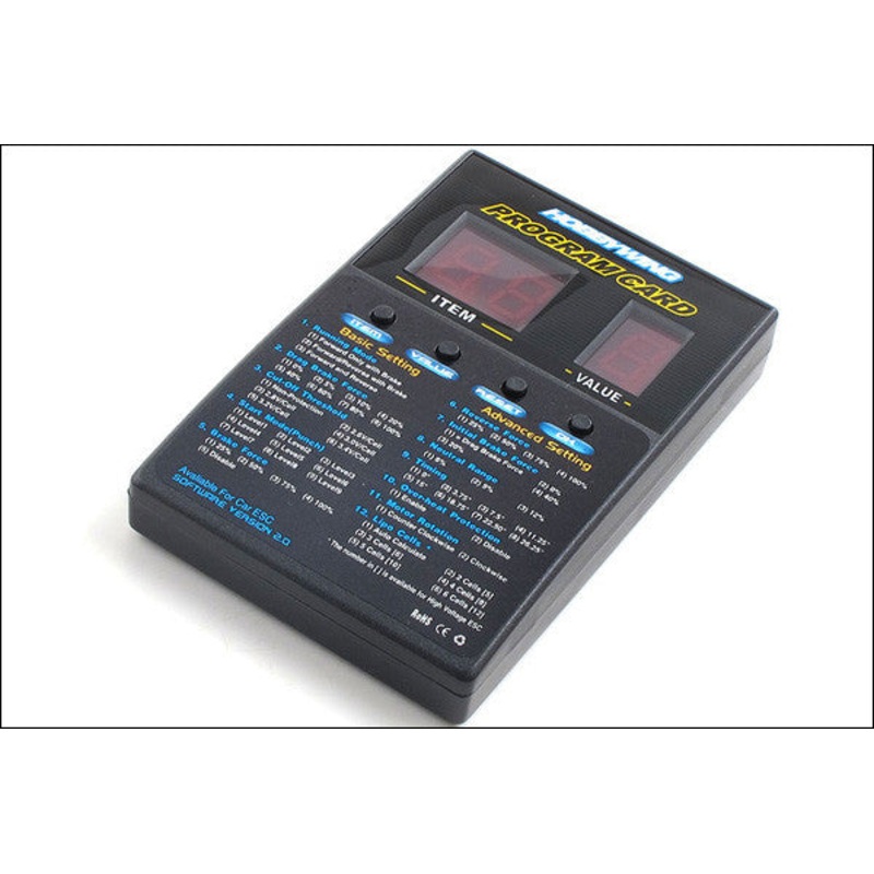 30501003 Hobby Wing LED Program Card – General Use for Cars, Boats, and Air