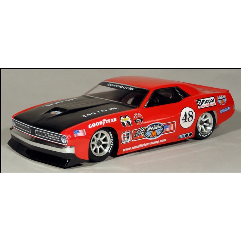 315 McAllister Racing 1970 AAR Cuda VTA Body, 1/10th 200mm