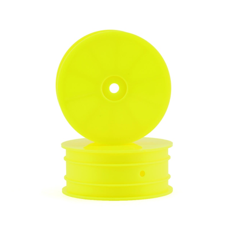 92363 Team Associated 12mm Hex 2.2 4WD Front +1.5mm Buggy Wheels (2) (B74) (Yellow)