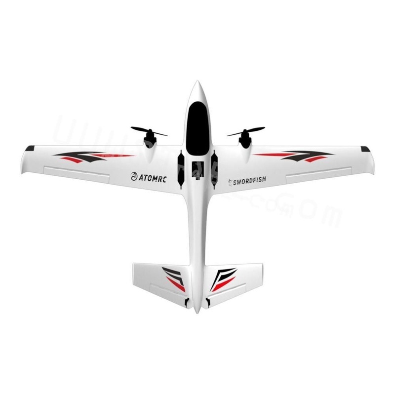 ATOMRC Swordfish Fixed Wing Aircraft – 1200mm Fixed Wing Wingspan RC Airplane KIT PNP FPV PNP Outdoor Hobby Toys for Children KIT White