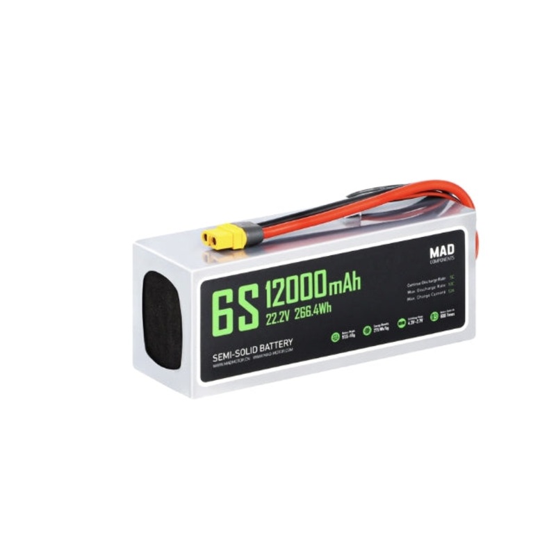 MAD 6S 12Ah Solid State Lithium-ion Drone Battery