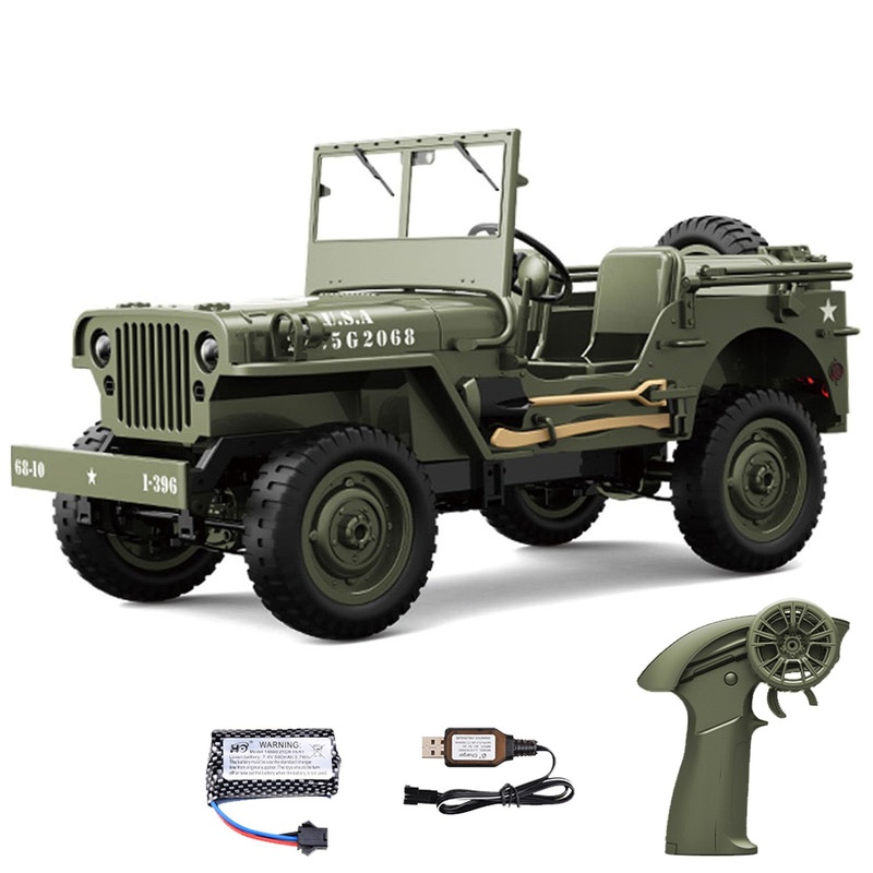 1/10 RC Off Road Vehicle C8815 4WD Remote Control Rock Crawler Car Military Truck Model Climbing Car RTR Battery LED Lights