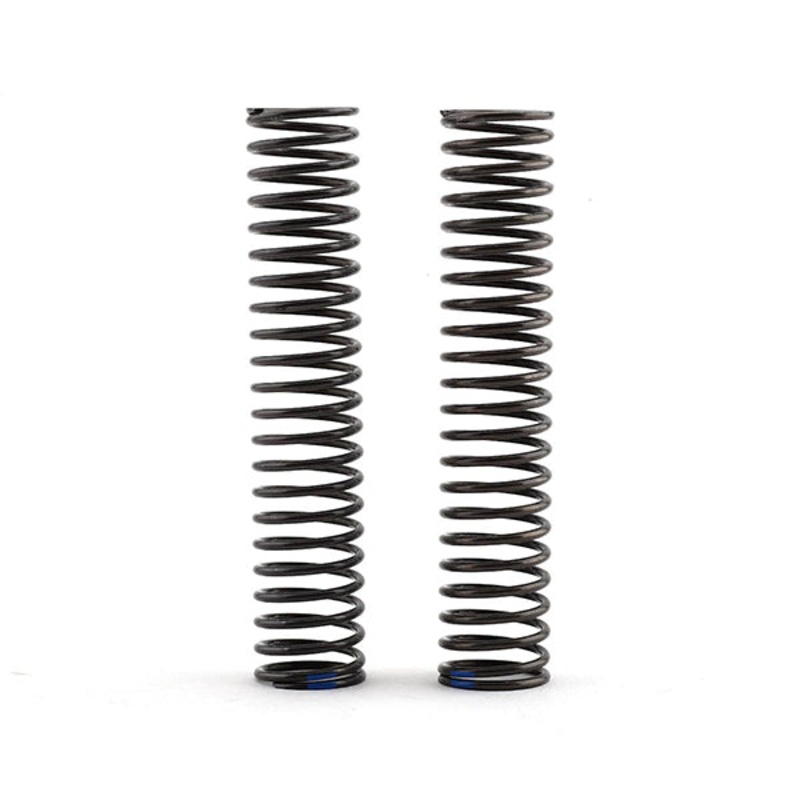 Traxxas prings, shock, long (natural finish) (GTS) (0.62 rate, blue stripe)