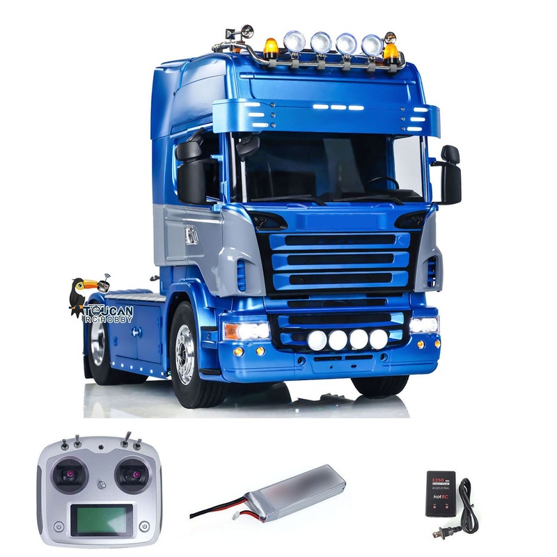 LESU 4X4 1/14 RC Tractor Truck RTR Radio Control Vehicle Sound Light System Smoke 44*29*19(CM) Assembled and Painted