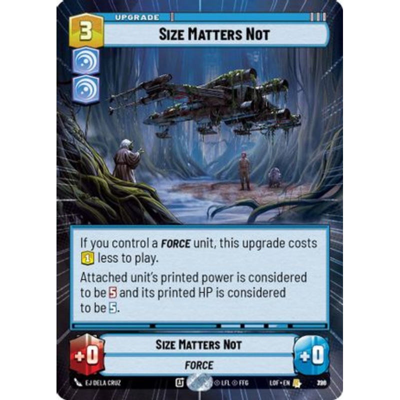 Size Matters Not (Hyperspace Foil) (796) – Legends of the Force Foil Near Mint