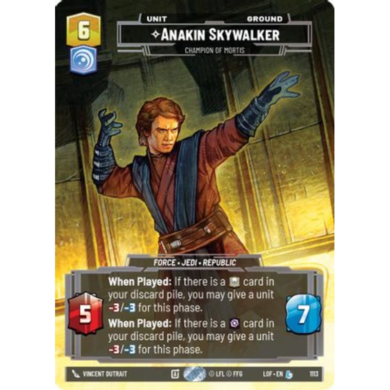 Anakin Skywalker – Champion of Mortis (Prestige Foil) (1113) – Legends of the Force Foil Near Mint