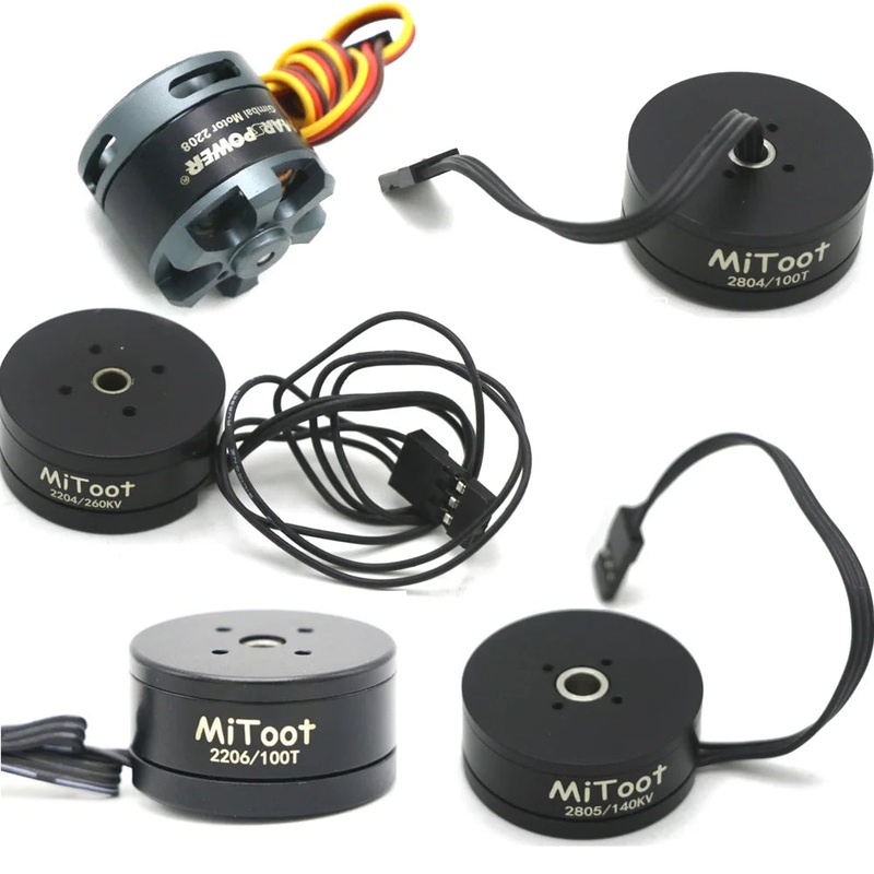 Brushless Gimbal Motors 2208 / 2204 260KV / 2804 100KV / 2805 140KV / 2206 100T for CNC FPV Camera Gimbal Mounts 2206 100T