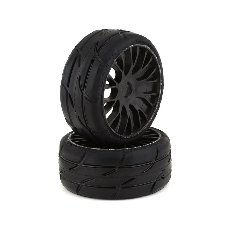 GRP GT – TO3 Revo Belted Pre-Mounted 1/8 Buggy Tires (Black) (2) (XM5) w/FLEX Wheel