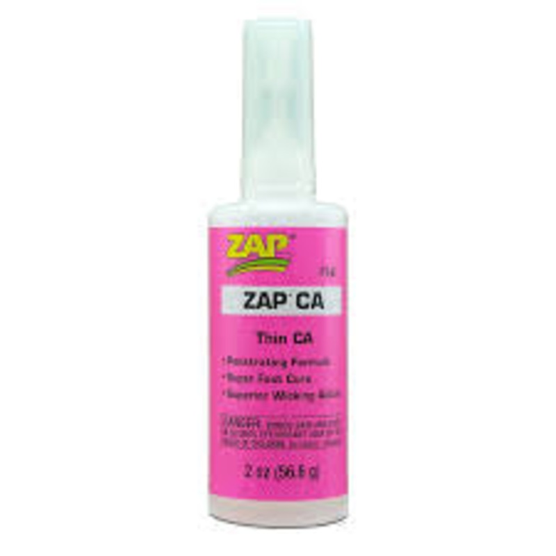 ZAP CA 2oz THIN Clear Glue LARGE BOTTLE [Zap] PT-07