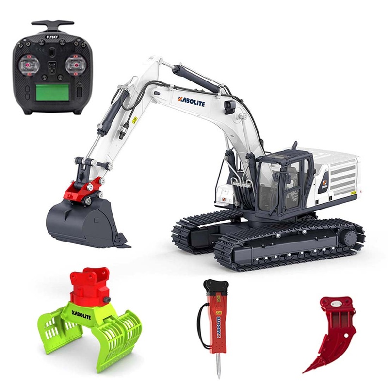 4-in-1 1/18 2.4G Metal RTR RC Excavator Model with Simulated Hydraulic System Pre-order