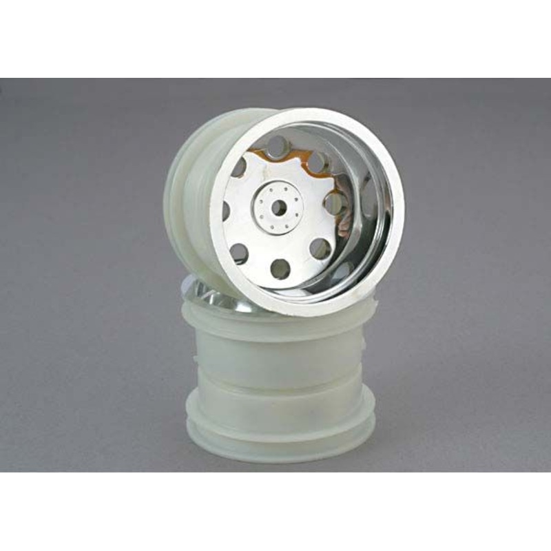 3673 Traxxas 2.2″ Chrome Wheels Front