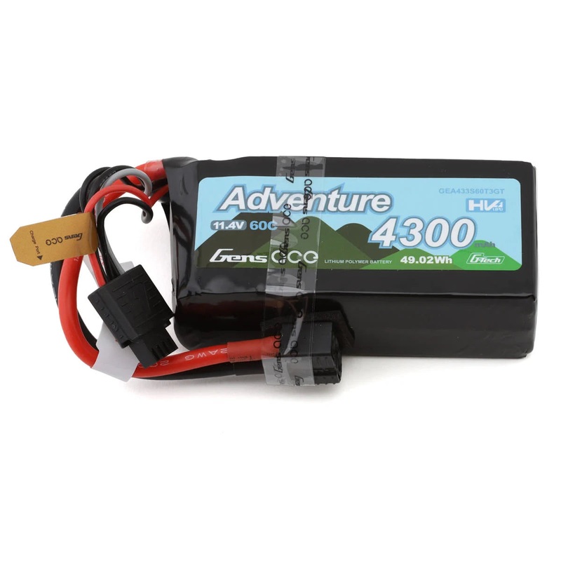 Gens Ace G-Tech Smart 3S LiHV Battery 60C (11.4V/4300mAh) w/Universal Connector