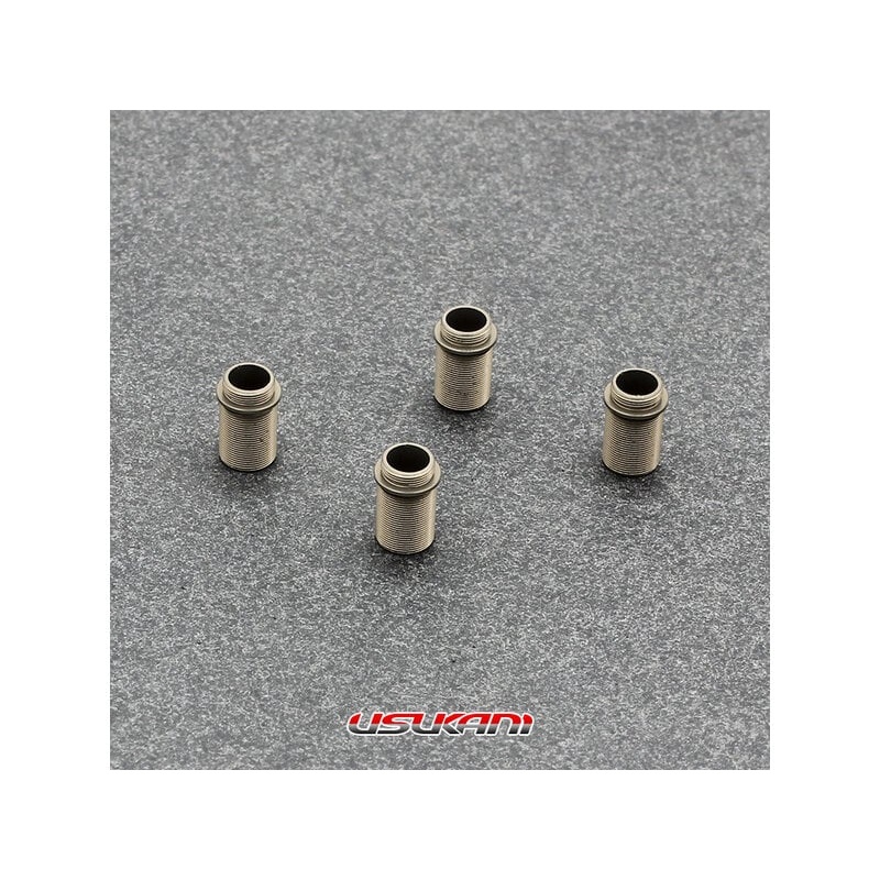 ALUMINUM Shock Absorber BODY (4pc) for 1/24 Hydraulic Shocks [Usukani] MINIS-05