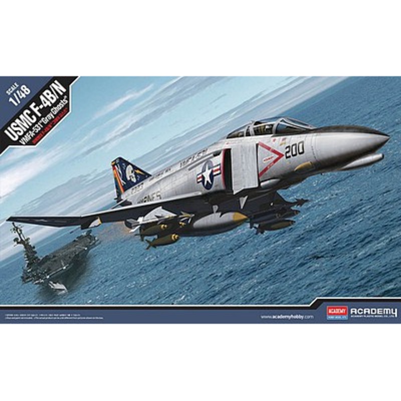 ACADEMY 1/48 USMC F-4B/N VMFA-531 “Grey Ghosts” Phantom