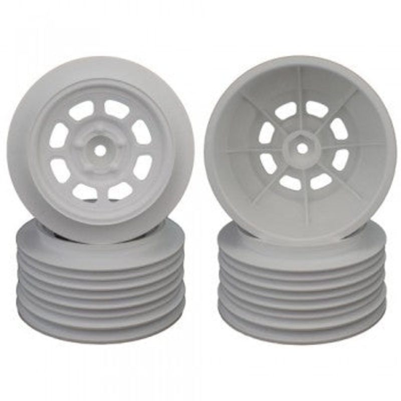 DER-DS4-RW DE Racing Speedway SC Wheels for Traxxas Slash Rear / 21.5mm BKSP / WHITE / 4Pcs.