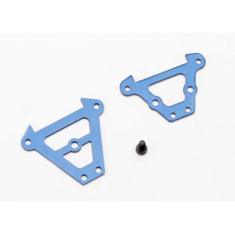 Traxxas Front & Rear Aluminum Bulkhead Tie Bars (Blue)