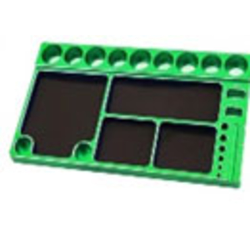 Green Aluminum Multifunctional Maintenance Tool Stand with Screw Tray – 200x110x14mm