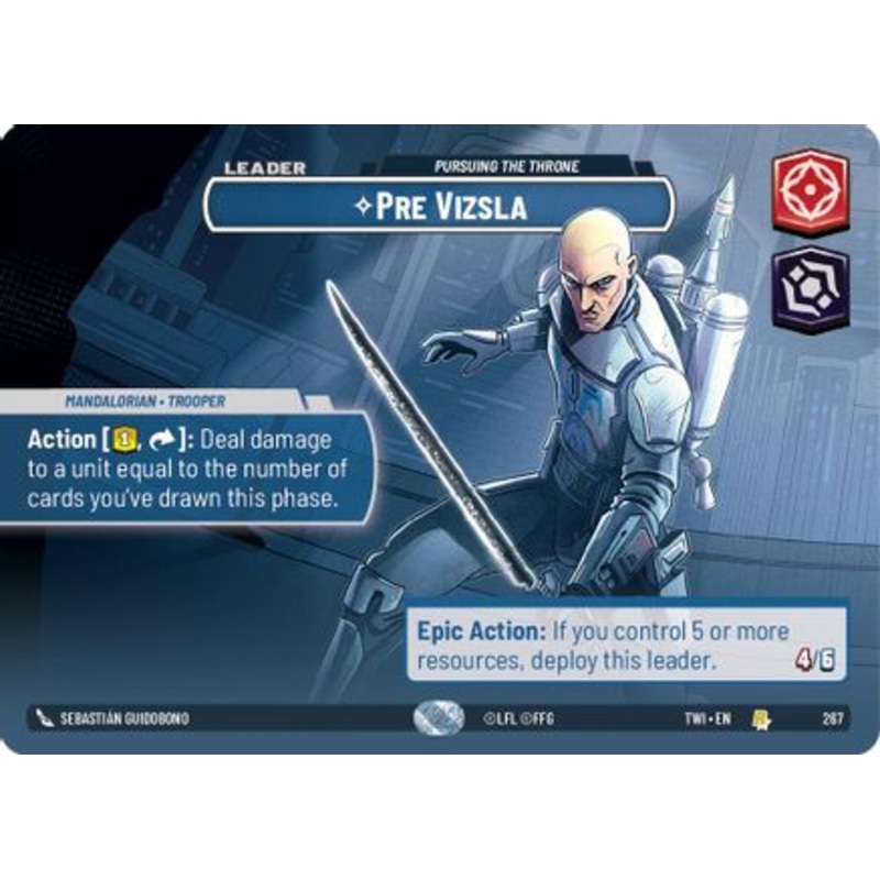 Pre Vizsla – Pursuing the Throne (Showcase) (267) – Twilight of the Republic Foil