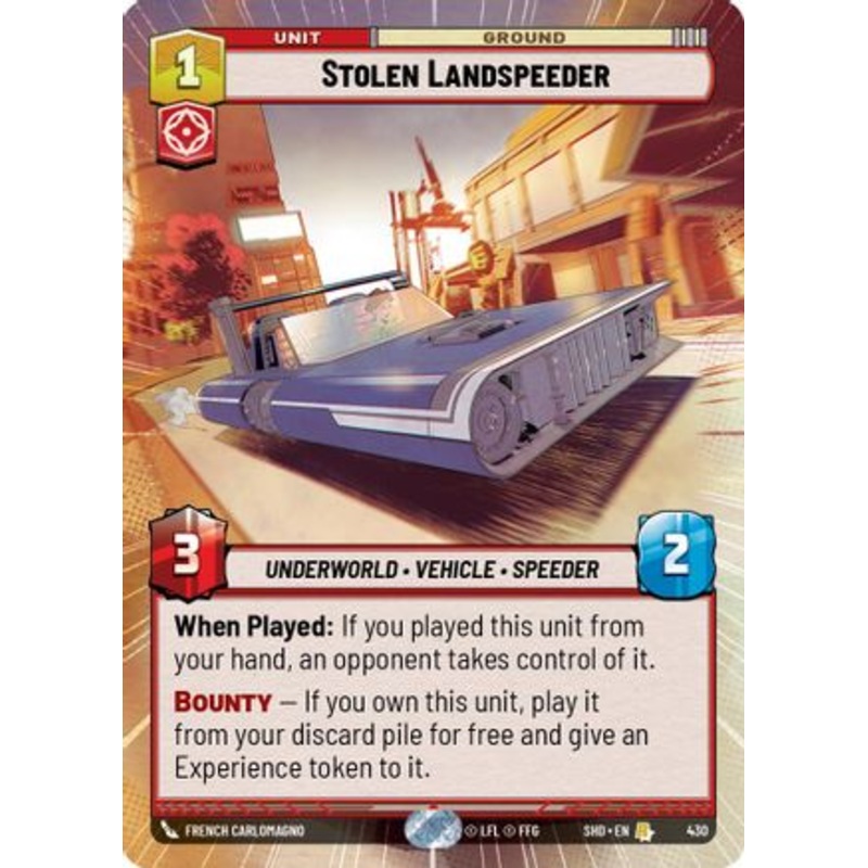 Stolen Landspeeder (Hyperspace) (430) – Shadows of the Galaxy Foil