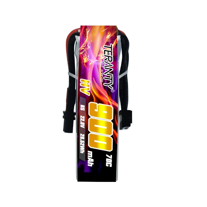 Teranty 6S HV 22.8V 900mAh  70C/140C Lipo Battery for FPV Drone 6Pcs
