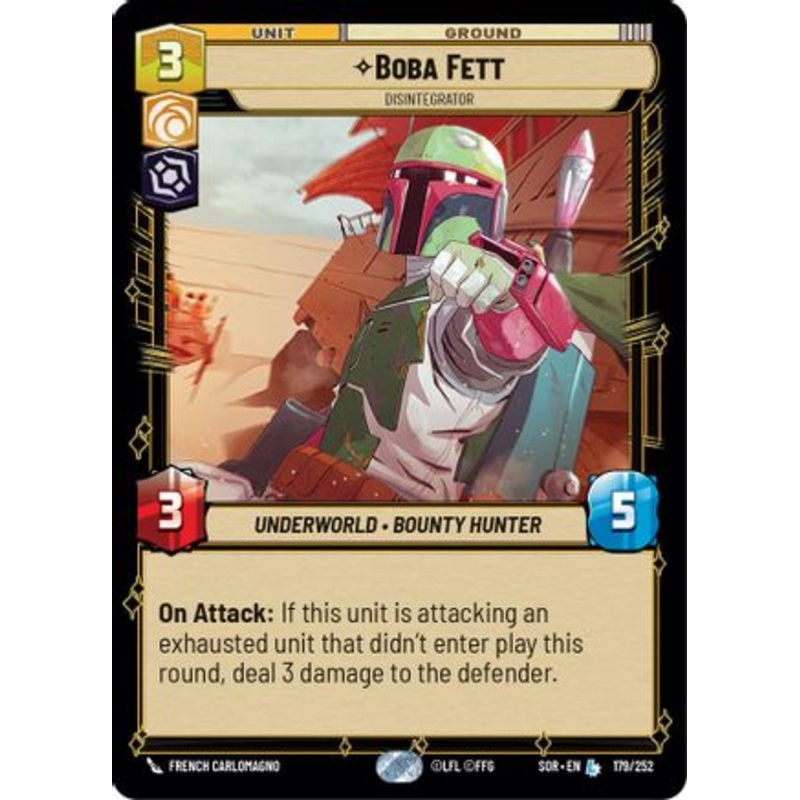 Boba Fett – Disintegrator (179/252) – Spark of Rebellion Foil