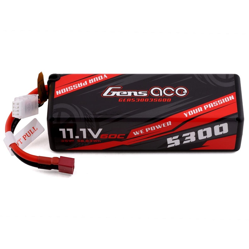 Gens Ace 3s LiPo Battery 60C (11.1V/5300mAh) w/T-Style Connector