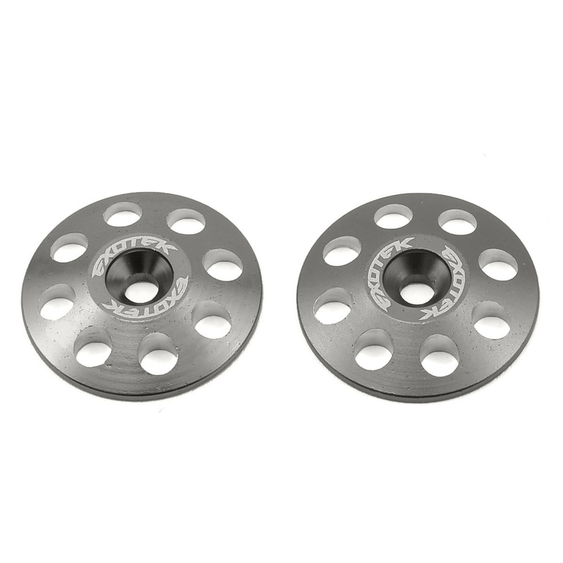 1665GUN Exotek 22mm 1/8 XL Aluminum Wing Buttons (2) (Gun Metal)