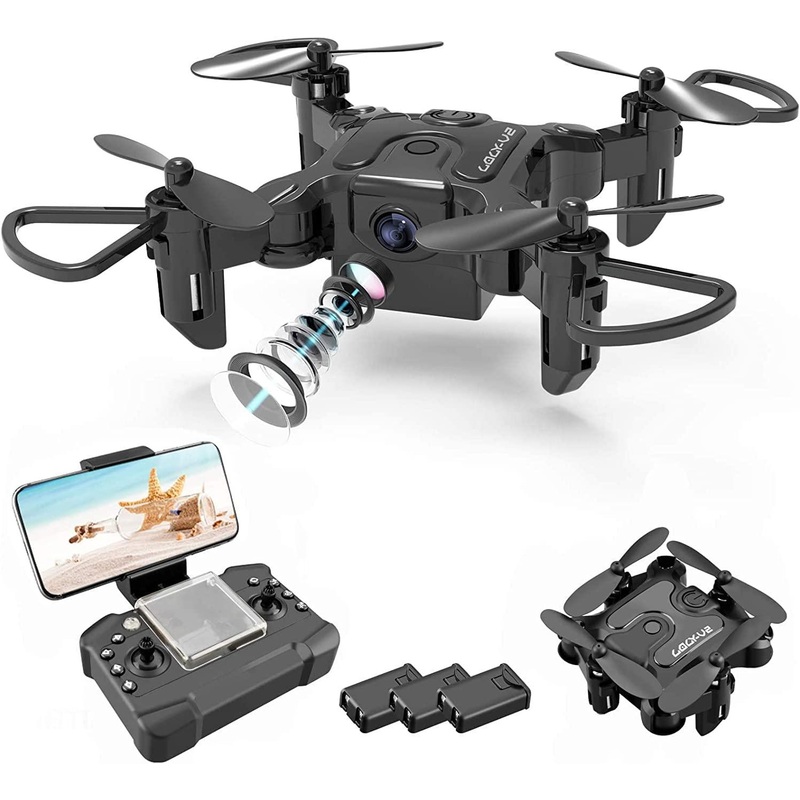 DRONEEYE 4DV2 Drone with Camera for Kids,720P FPV Video,Nano Portable Pocket RC Quadcopter Beginners Toys,3D Flip,Altitude Hold,Headless Mode,Trajectory Flight,3D Flips