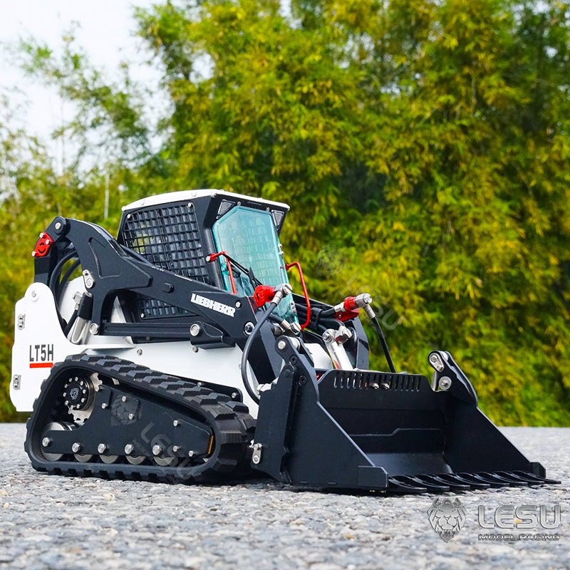 LESU 1/14 RC Tracked Skid-Steer Loader Aoue LT5 Metal Hydraulic DIY Model Gripper Dozer Hay Clamp Dozer Blade Gripper Sweeper Hay Clamp 1PC Painted & Assembled Skid-Steer Loader