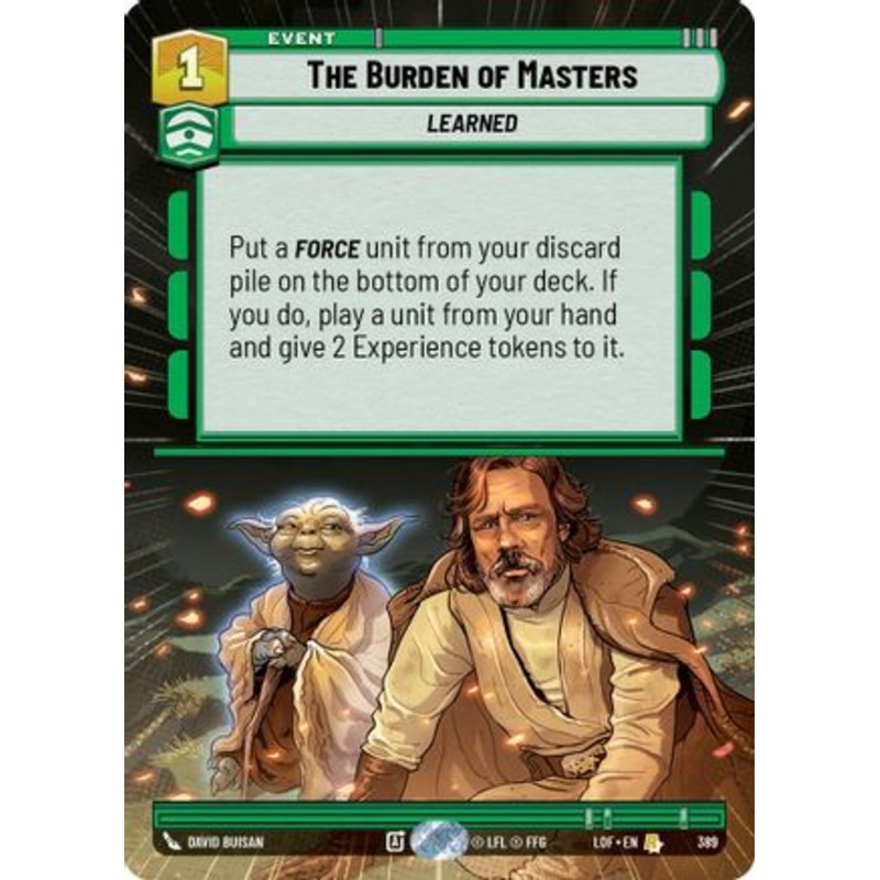 The Burden of Masters (Hyperspace) (389) – Legends of the Force Near Mint