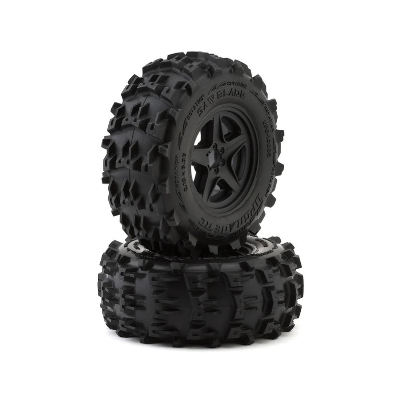 UpGrade RC Saw Blade 2.8″ Pre-Mounted Off-Road Tires w/5-Star Wheels (2) (17mm/14mm/12mm Hex)