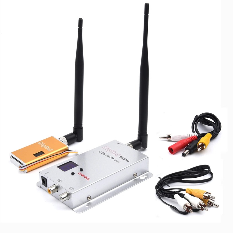 1.2G 5W VTX – Miniature FPV Video Sender 1200Mhz  5000mW Audio Video Wireless Transmitter and Receiver LOS Long Distance 5W Transmitter