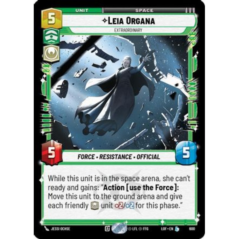 Leia Organa – Extraordinary (Foil) (600) – Legends of the Force Foil Near Mint