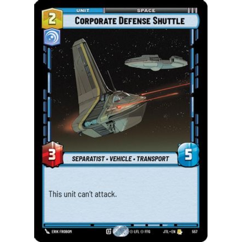 Corporate Defense Shuttle (Foil) (557) – Jump to Lightspeed Foil