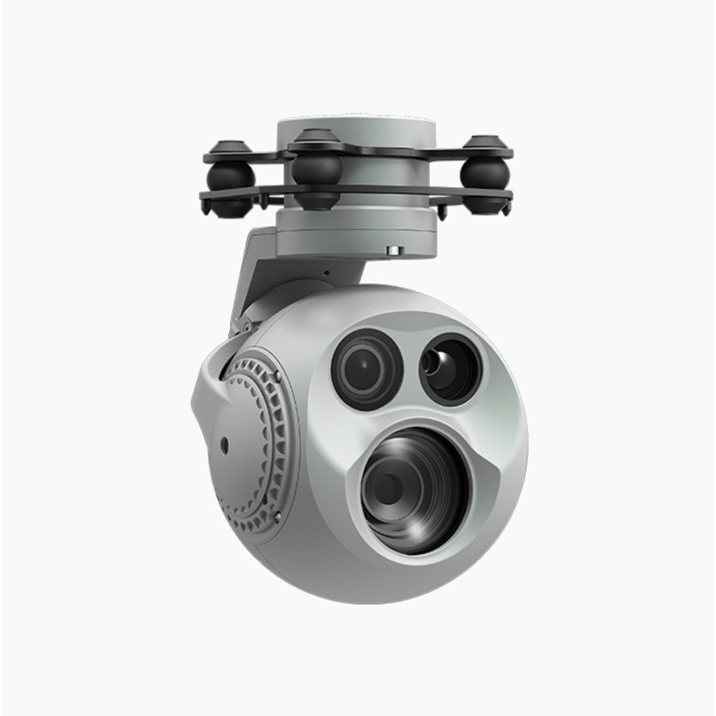XF D-90DE Triple Drone Pod – 3-Axis Gimbal 10x Optical 3x Digital Zoom EO, Wide Camera, 1.2KM LRF