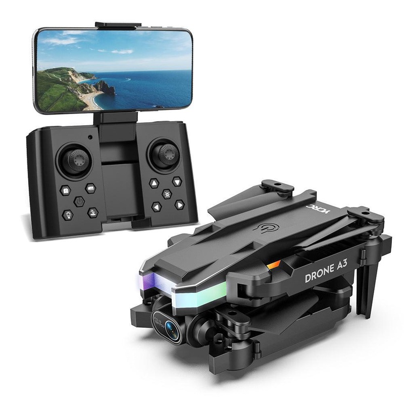 YCRC A3 PRO Drone With 4K Camera Cool LED Lights Night Flight Mini Drone Mini Drone with 1 battery
