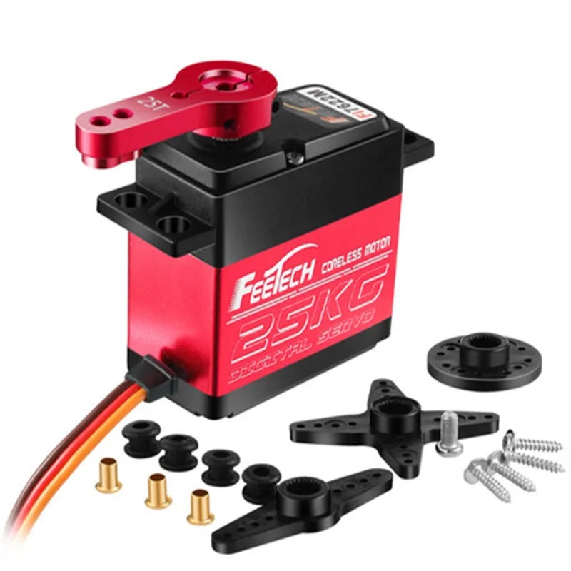 Feetech FT6325M  – Waterproof 180 Degree 25KG Large Torque 25T Arm full metal gear Digital RC Servo for RC Car Crawler SCX10 TRX4 Parts Default Title