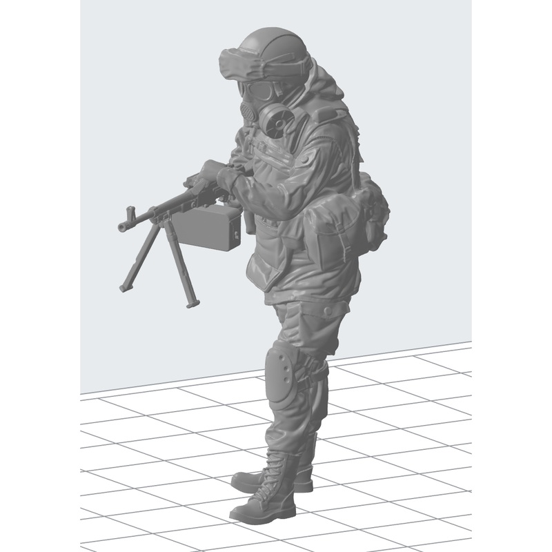 HWS 1/35 Standing Modern Russian/Federatiuon Soldier with G