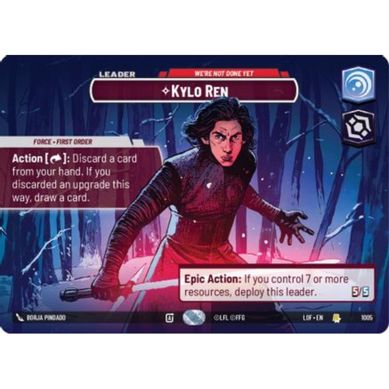 Kylo Ren – We’re Not Done Yet (Showcase) (1005) – Legends of the Force Foil Near Mint