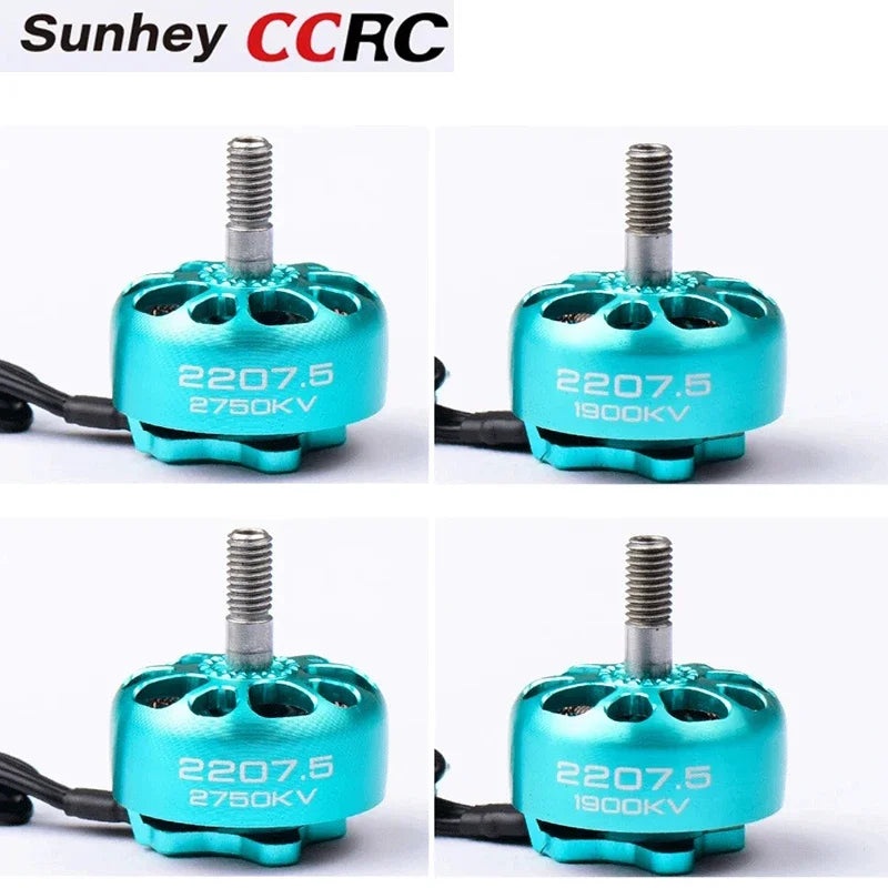 CCRC Sunhey 2207.5 Brushless Motor 1900KV / 2750KV 3-6S for FPV Racing Freestyle 5 Inch Drones 4PCS 1900KV